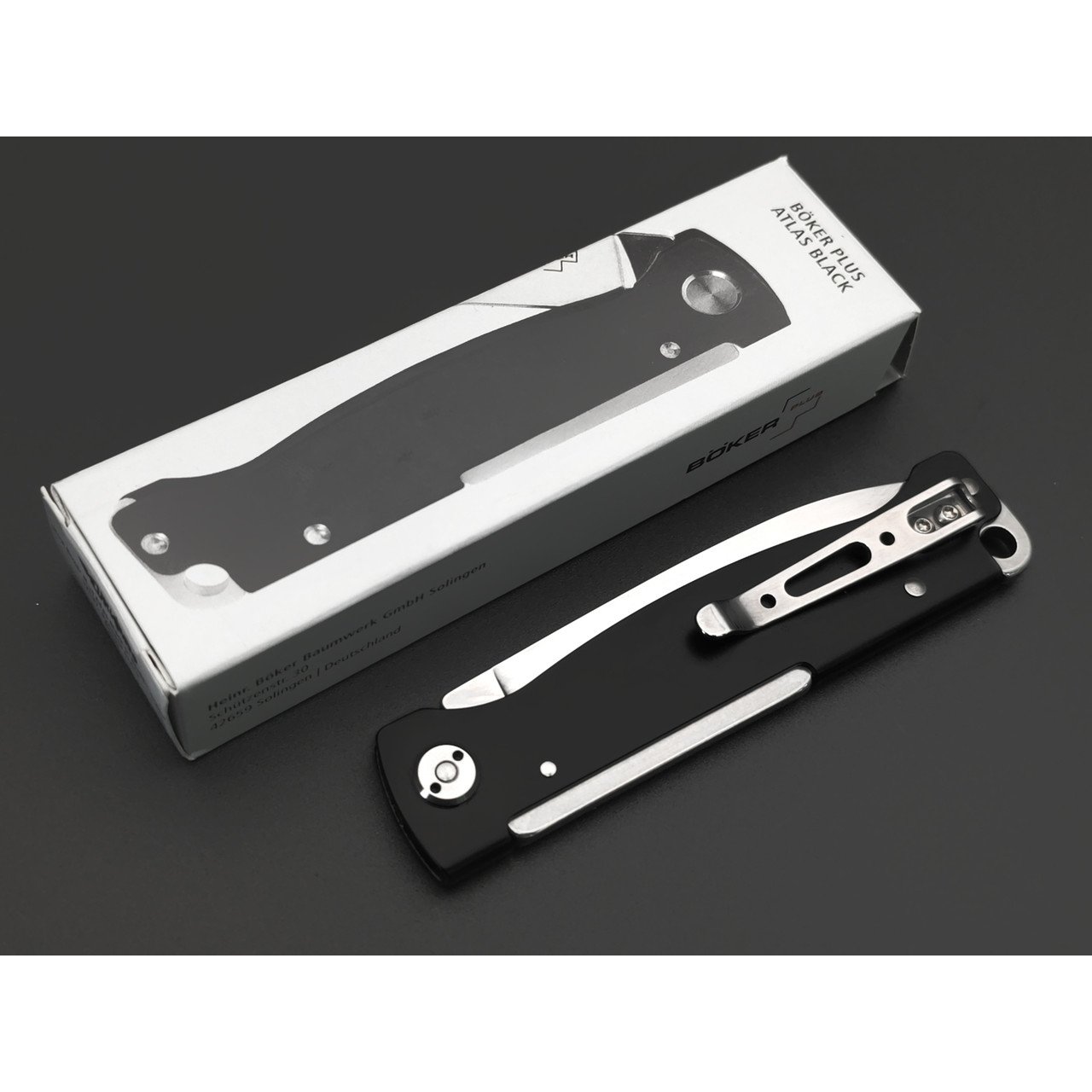Нож Boker 01BO851 Atlas Black сталь 12С27, рукоять сталь