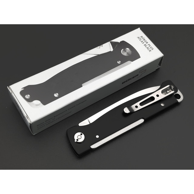 Нож Boker Plus Atlas Black 01BO851 сталь 12C27, рукоять сталь