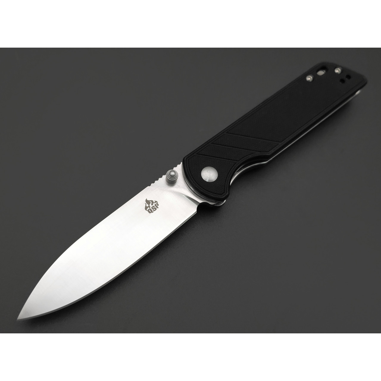 QSP складной нож Parrot QS102-A сталь D2 сатин, рукоять G10 чёрный