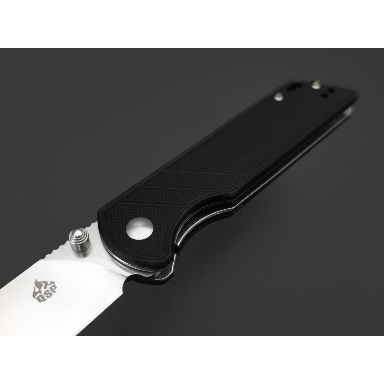 QSP складной нож Parrot QS102-A сталь D2 сатин, рукоять G10 чёрный