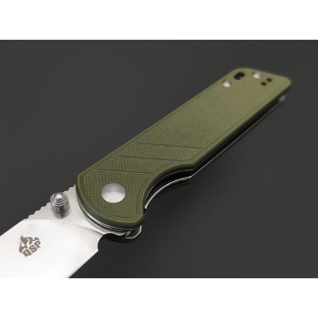 QSP складной нож Parrot QS102-B сталь D2, рукоять G10 олива