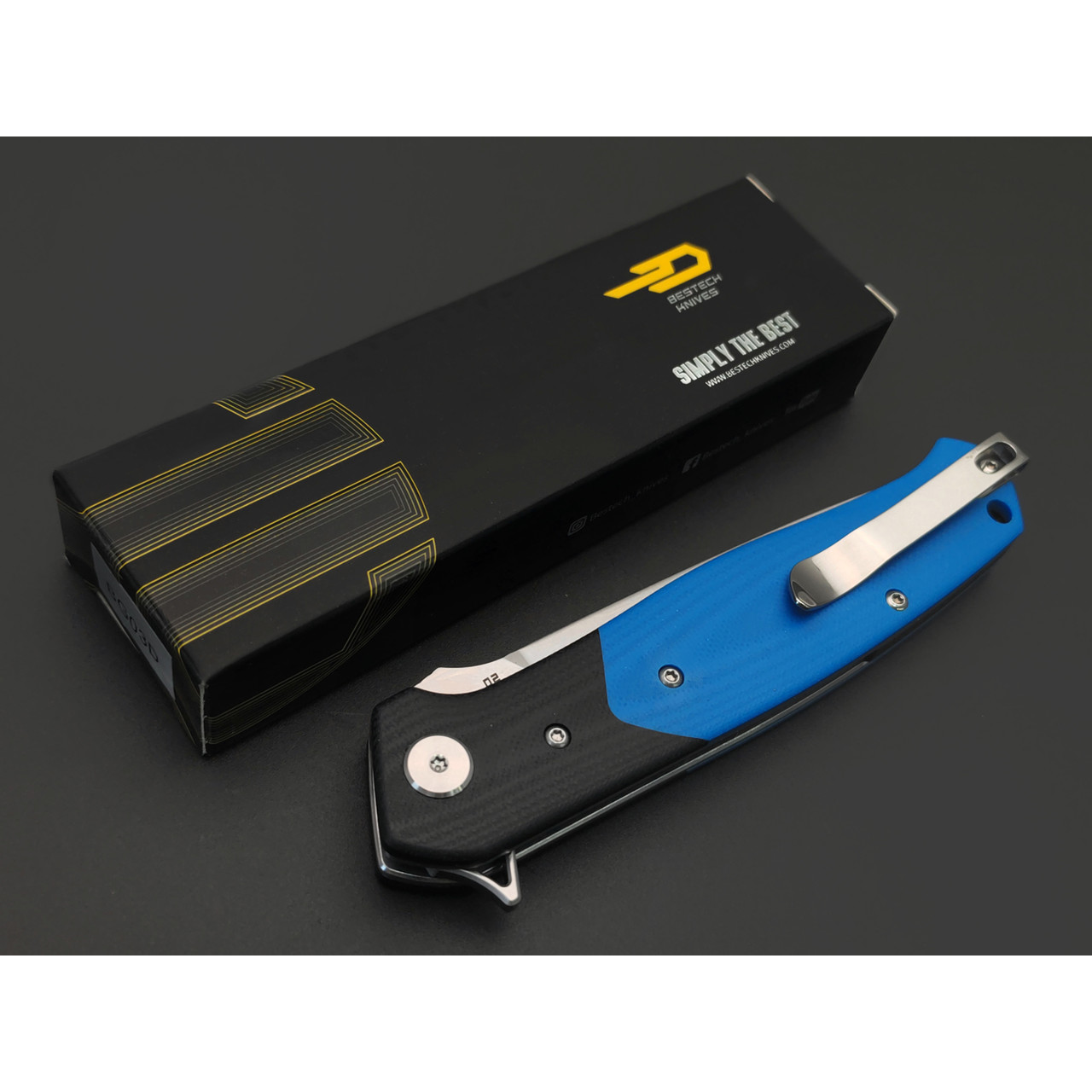 Нож Bestech Swordfish BG03D сталь D2, рукоять G10 Black & Blue