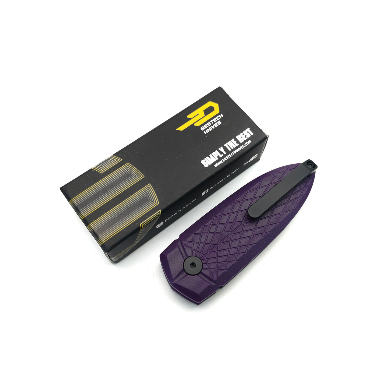 Bestech Knives складной нож Ququ BG57A-4 сталь 14C28N чёрный DLC, рукоять G10 фиолетовая