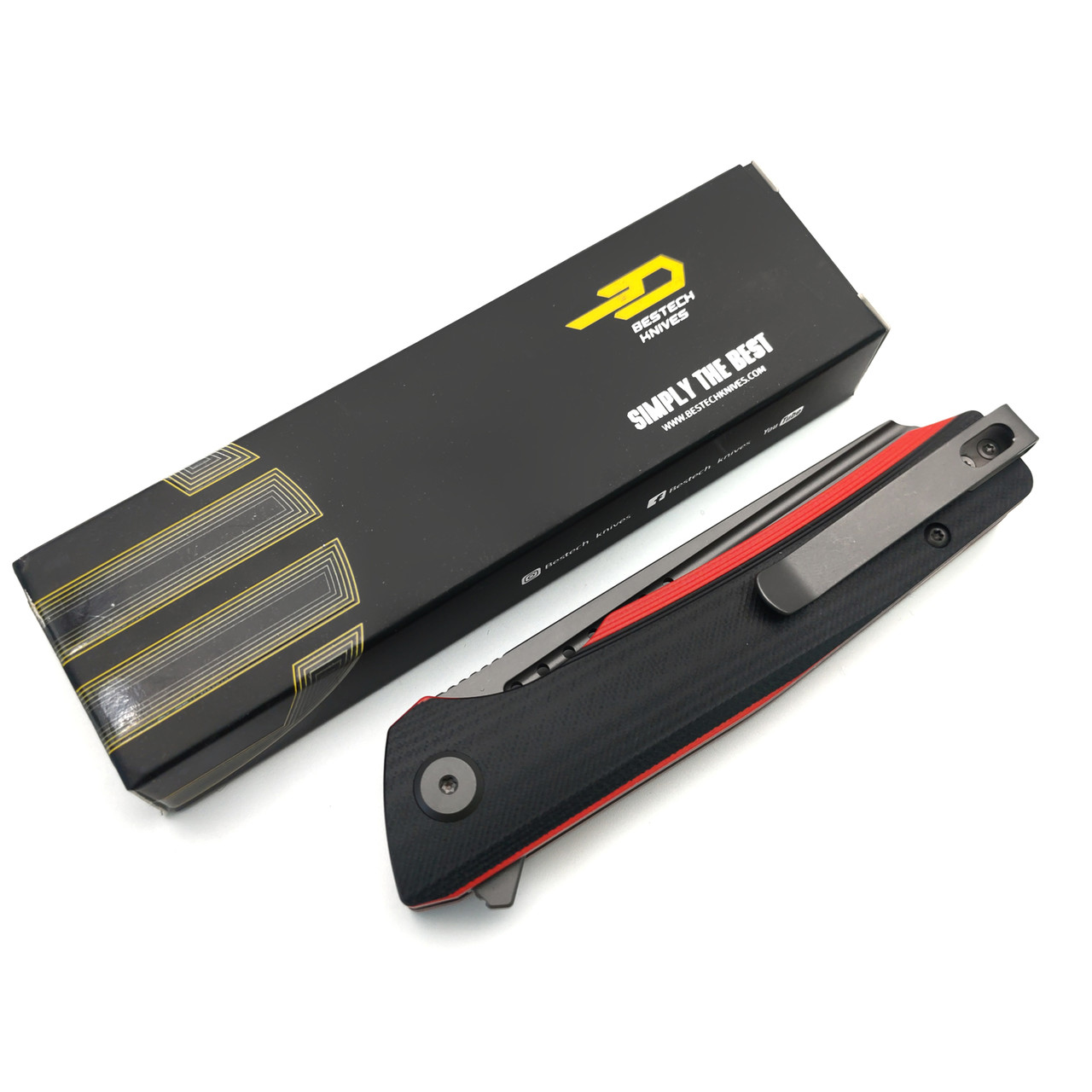 Bestech Knives складной нож Slyther BG51C сталь 14C28N нитрит титана, рукоять G10 чёрно-красный