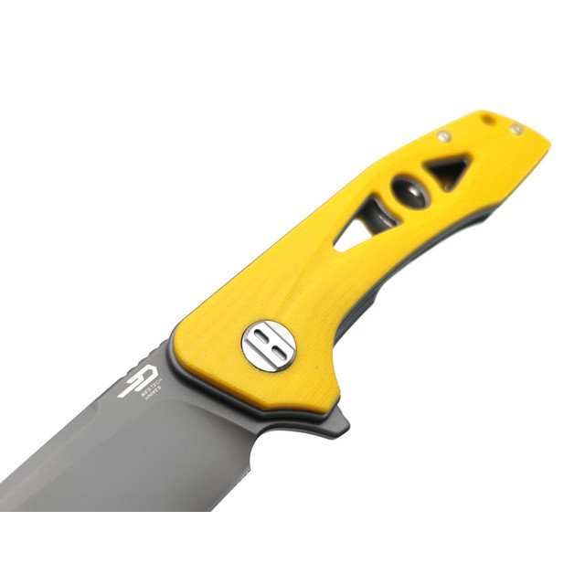 Bestech Knives складной нож Eye of Ra BG23C сталь D2 нитрид титана, рукоять G10 жёлтый