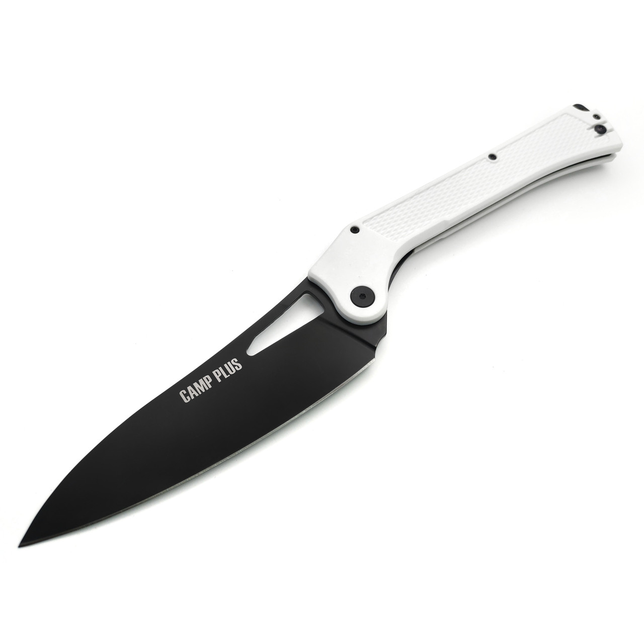 Ontario складной нож Camp Plus EDC Linerlock 4325WH сталь 420 чёрный, рукоять GRN белый