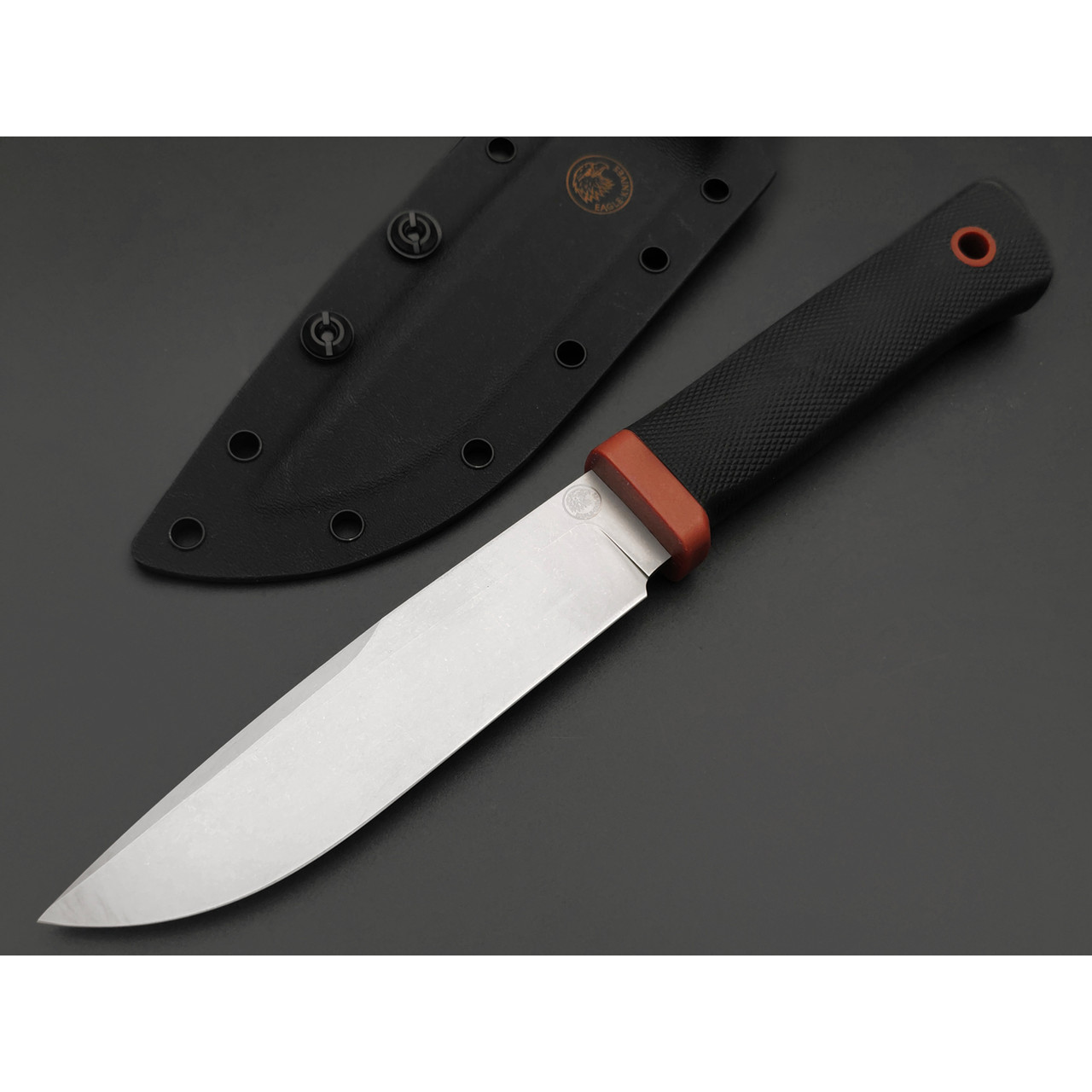 Eagle Knives нож ST сталь Aus-10 стоунвош, рукоять Эластрон чёрный