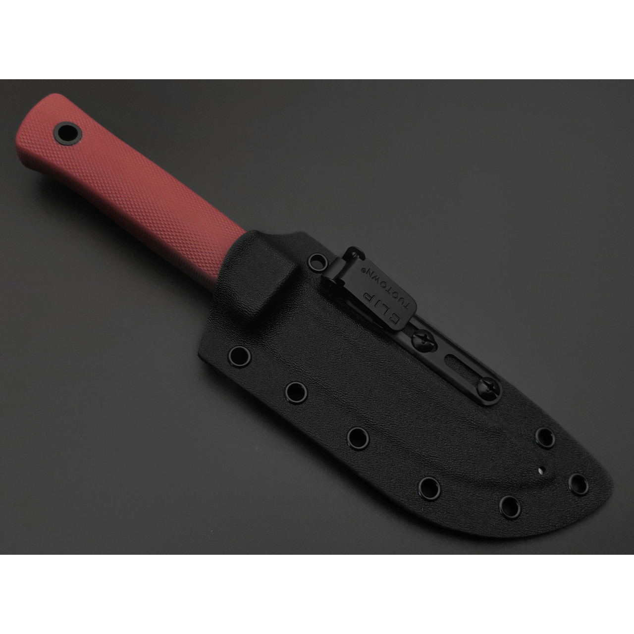 Eagle Knives нож TT сталь D2 сатин, рукоять Эластрон красный