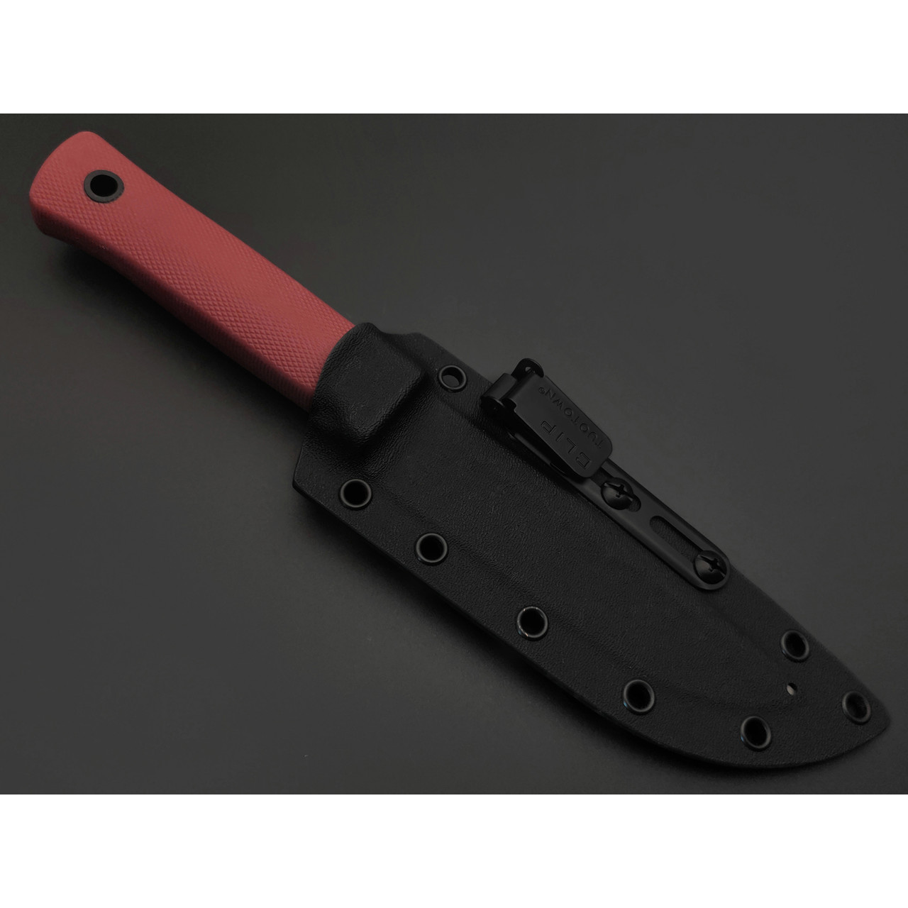 Eagle Knives нож ST сталь Aus-10 стоунвош, рукоять Эластрон красный