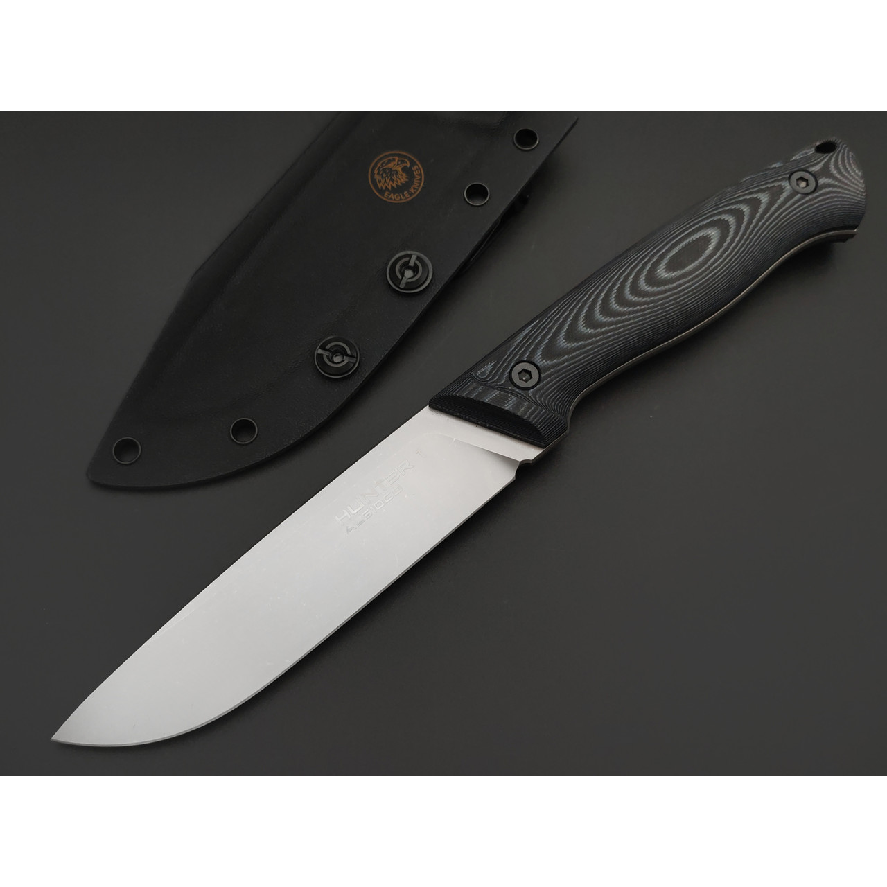 Eagle Knives нож Hunter 1 сталь Aus10Co стоунвош, рукоять G10 чёрный с серым