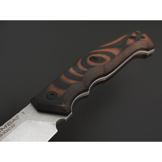 Eagle Knives нож Combat 1 сталь Aus10Co стоунвош, рукоять G10 чёрный с красным
