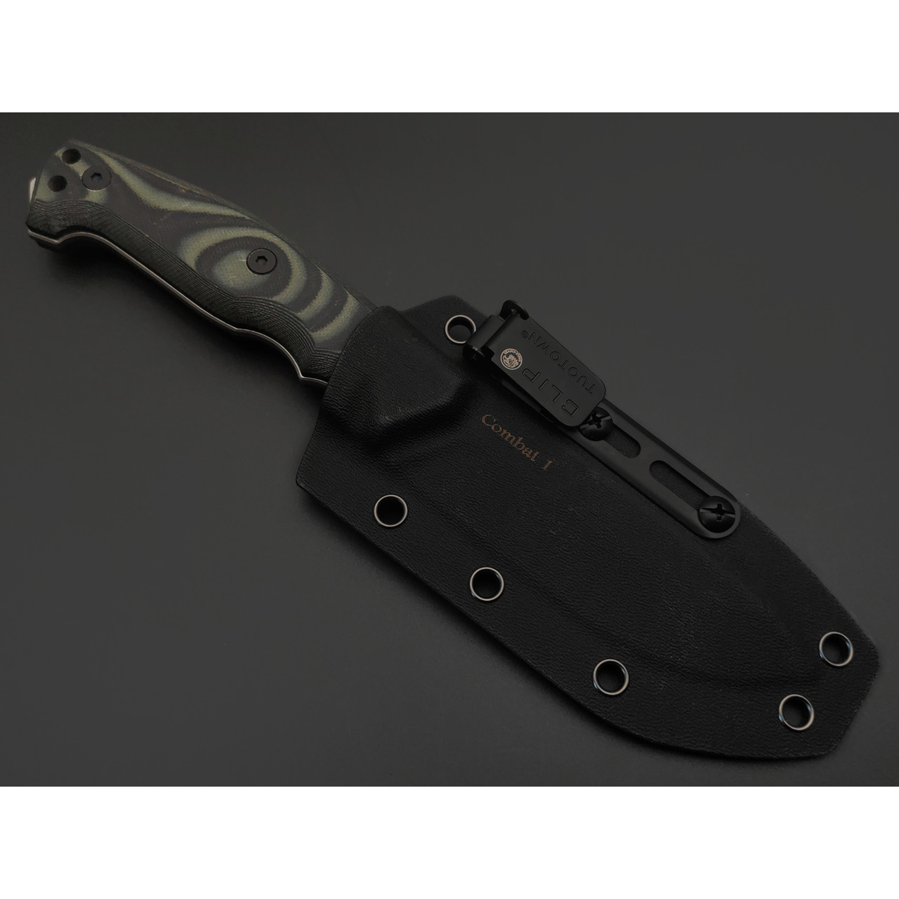 Eagle Knives нож Combat 1 сталь Aus10Co стоунвош, рукоять G10 чёрный с зелёным