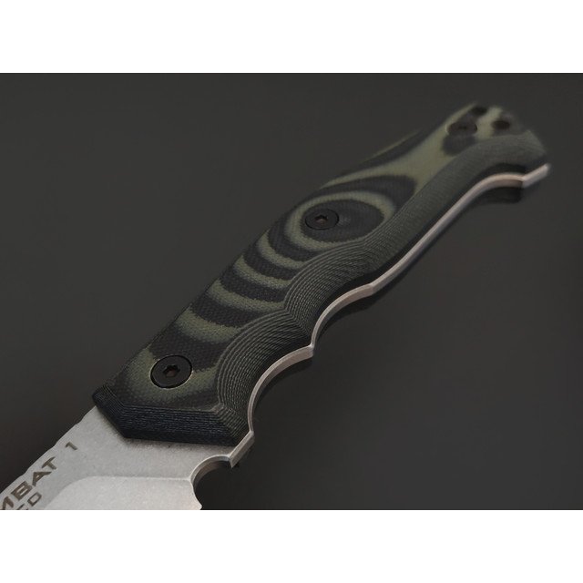 Eagle Knives нож Combat 1 сталь Aus10Co стоунвош, рукоять G10 чёрный с зелёным