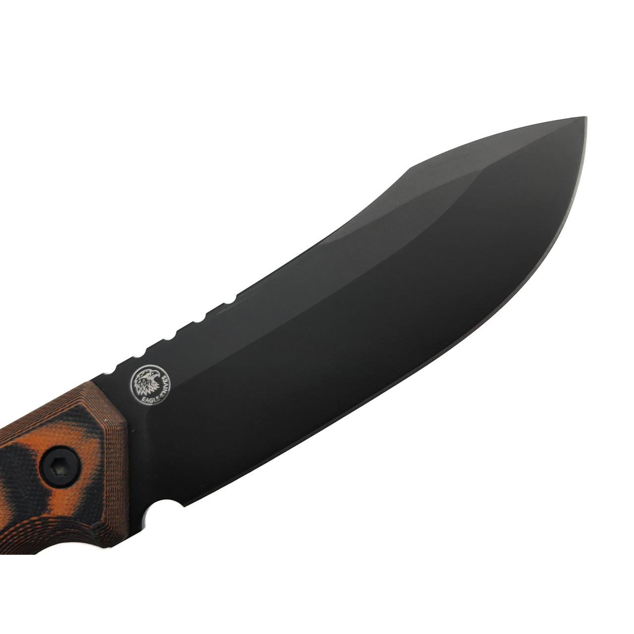 Eagle Knives нож Combat 1 сталь Aus10Co чёрная, рукоять G10 чёрный с оранжевым