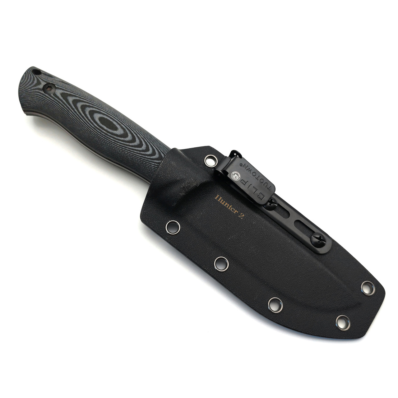 Eagle Knives нож Hunter 2 сталь Aus-10Co чёрная, рукоять G10 чёрный с серым