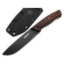 Eagle Knives нож Hunter 1 сталь Aus10Co чёрная, рукоять G10 чёрный с красным