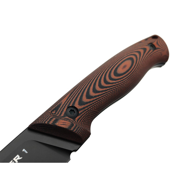 Eagle Knives нож Hunter 1 сталь Aus10Co чёрная, рукоять G10 чёрный с красным