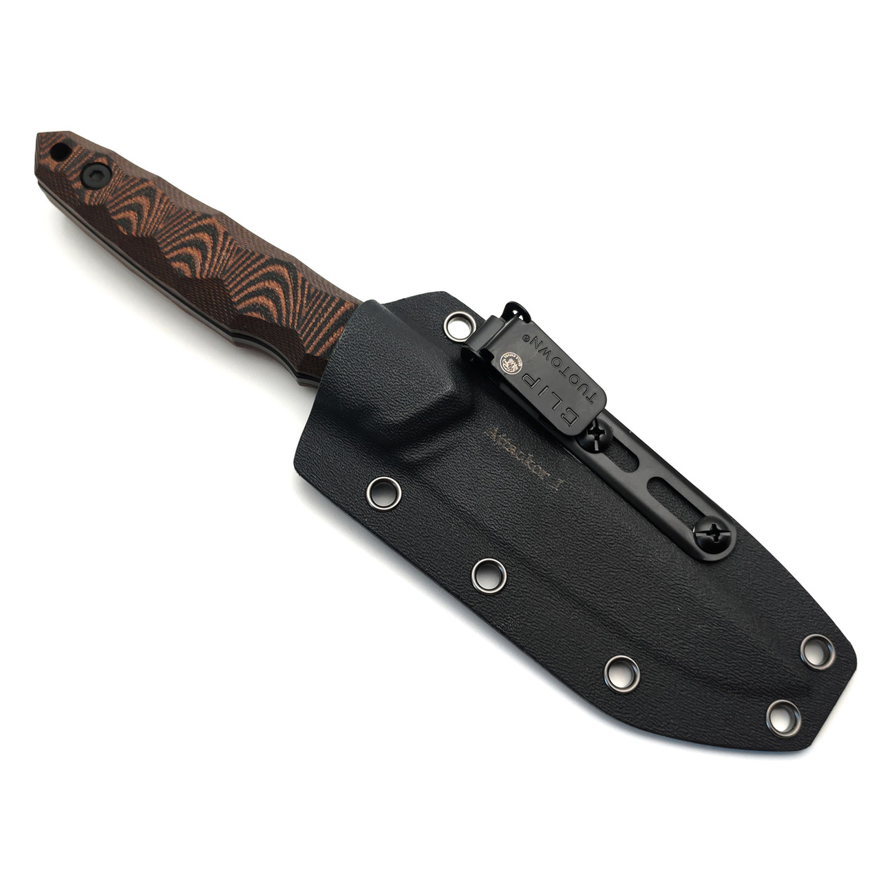 Eagle Knives нож Attacker 1 сталь Aus10Co чёрная, рукоять G10 чёрный с красным