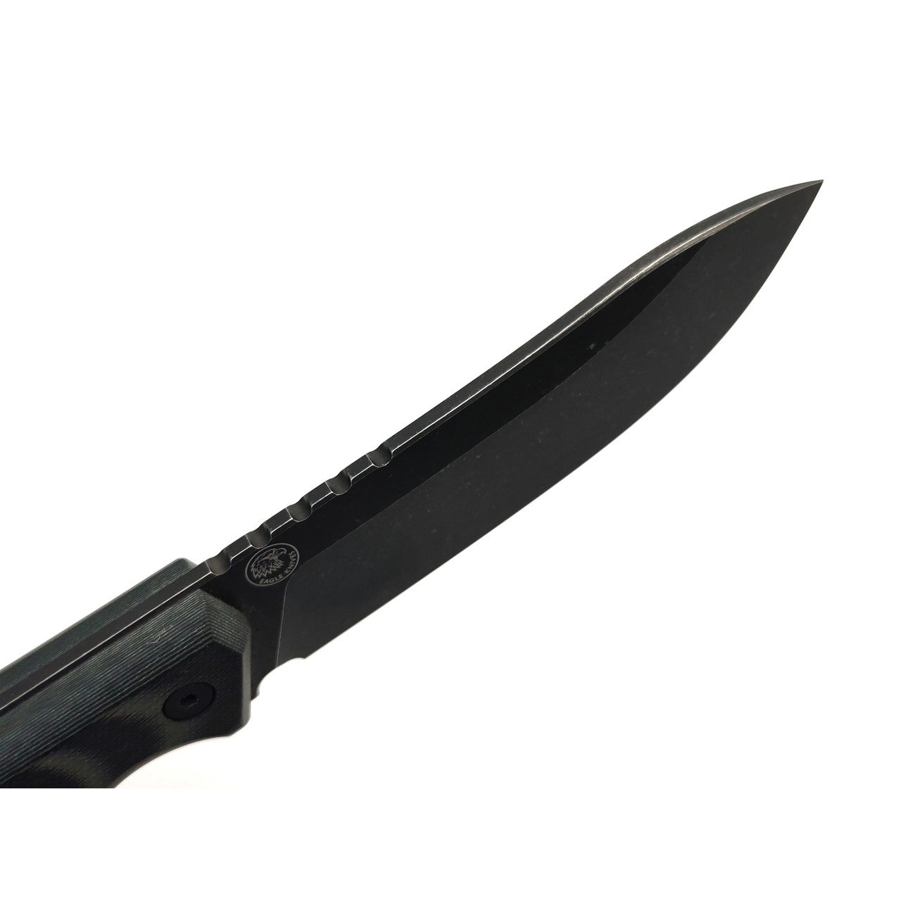 Eagle Knives нож Combat 2 сталь Aus-10Co блэквош, рукоять G10 чёрный с зелёным