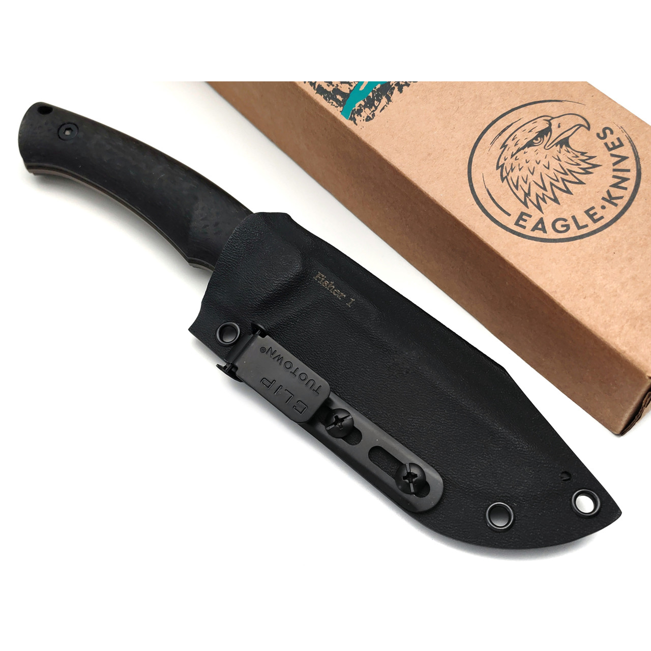Eagle Knives нож Fisher 1 сталь VG-10 чёрная, рукоять G10 с карбоном