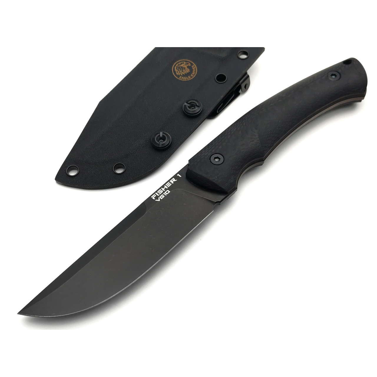 Eagle Knives нож Fisher 1 сталь VG-10 чёрная, рукоять G10 с карбоном
