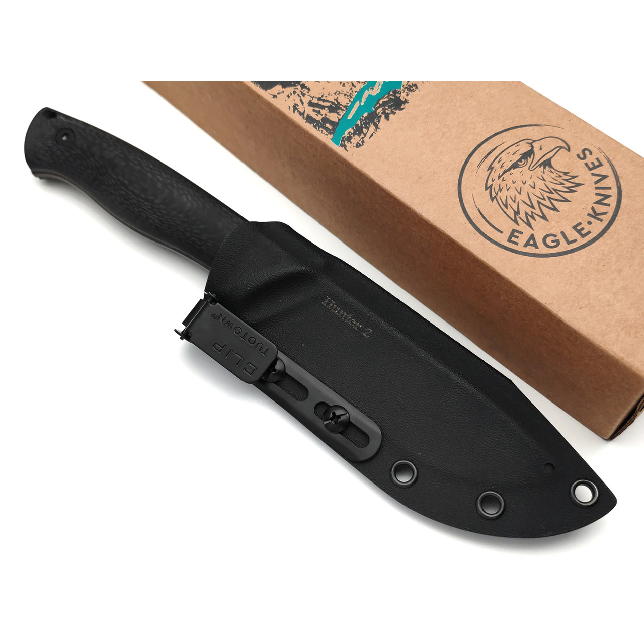 Eagle Knives нож Hunter 2 сталь VG-10 чёрная, рукоять G10 с карбоном
