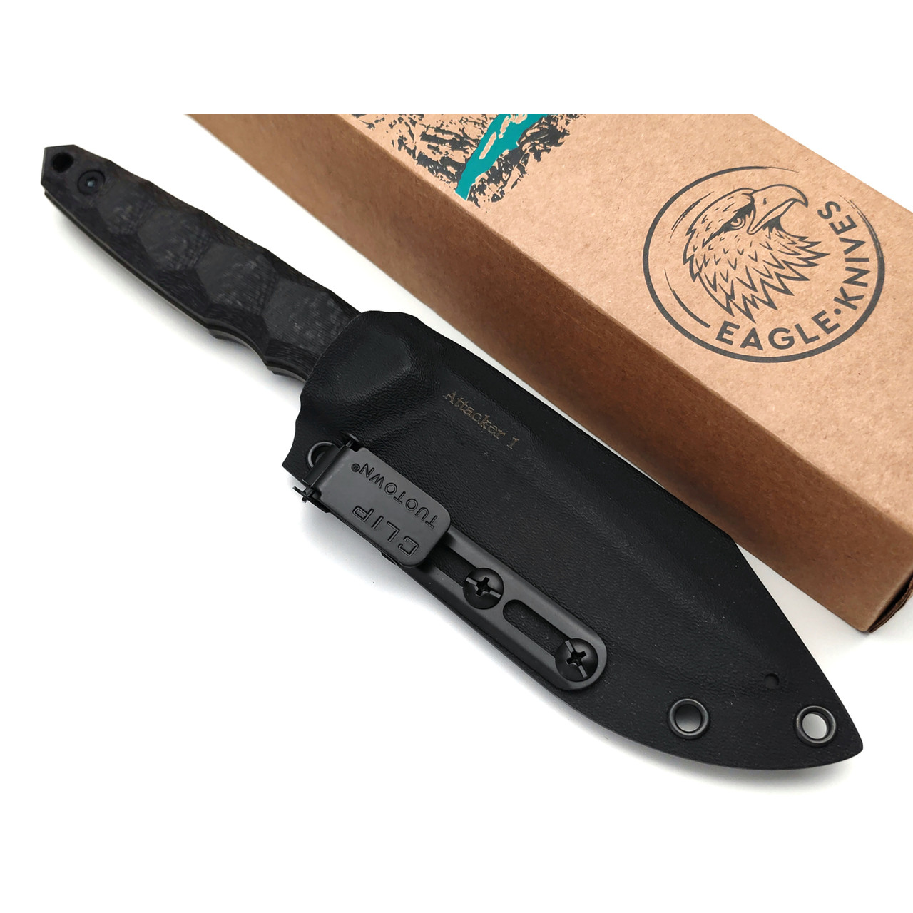 Eagle Knives нож Attacker 1 сталь VG-10 чёрная, рукоять G10 с карбоном