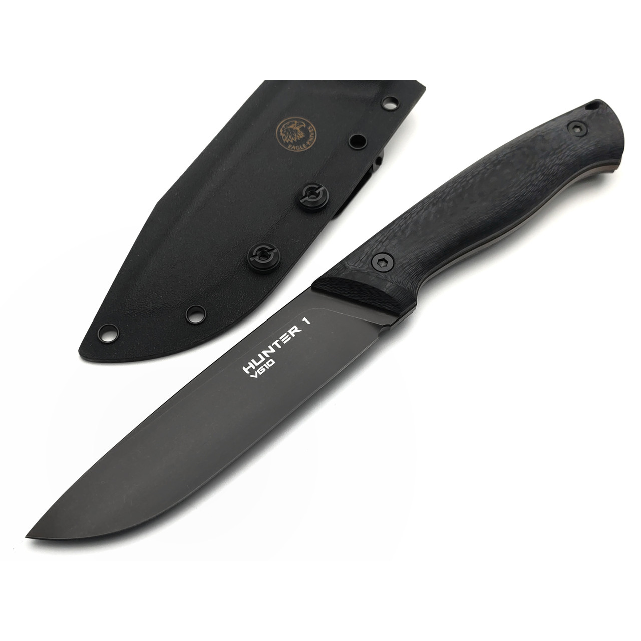 Eagle Knives нож Hunter 1 сталь VG-10 чёрная, рукоять G10 с карбоном