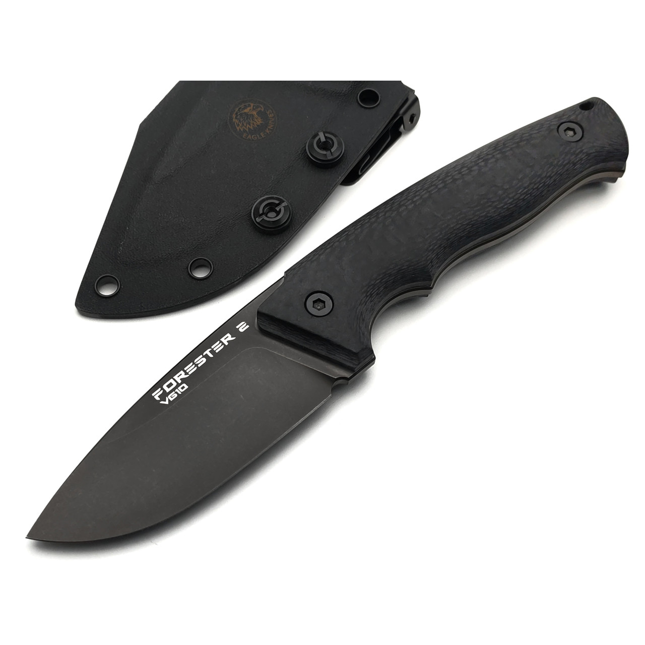 Eagle Knives нож Forester 2 сталь VG-10 чёрная, рукоять G10 с карбоном