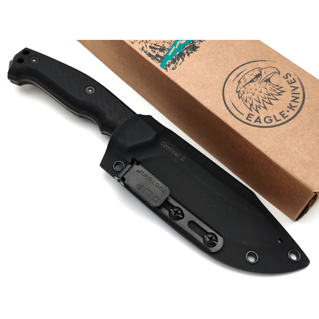 Eagle Knives нож Combat 2 сталь VG-10 чёрная, рукоять G10 с карбоном