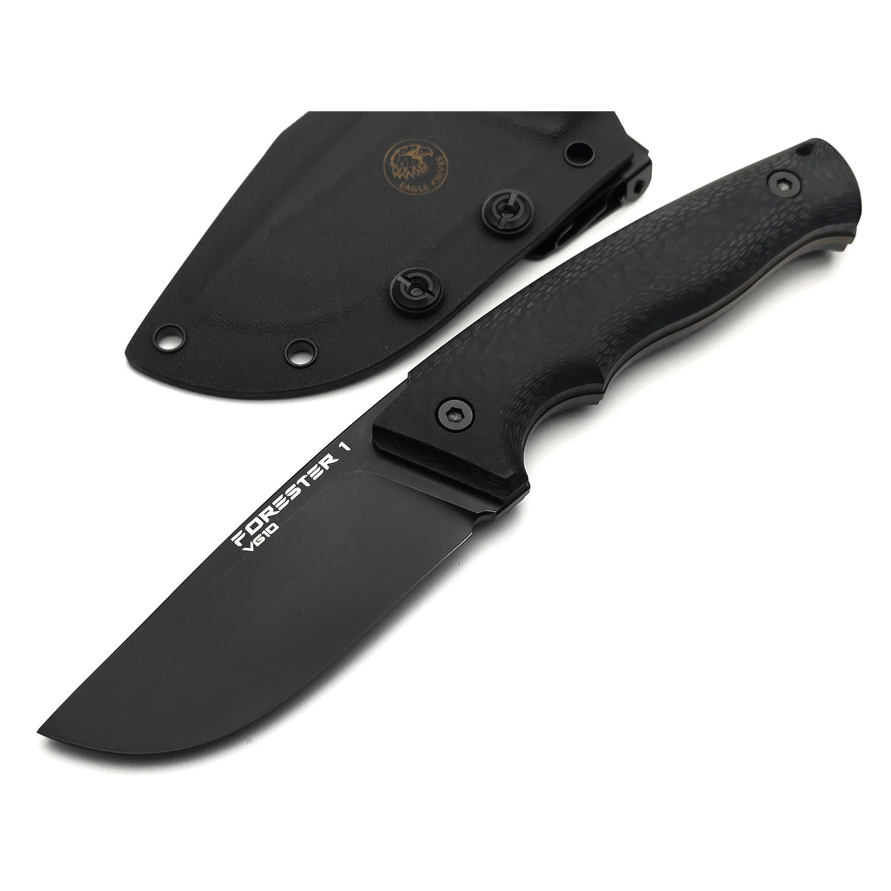 Eagle Knives нож Forester 1 сталь VG-10 чёрная, рукоять G10 с карбоном