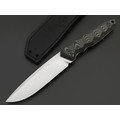 Eagle Knives нож Attacker 1 сталь D2 стоунвош, рукоять G10 чёрный с зелёным