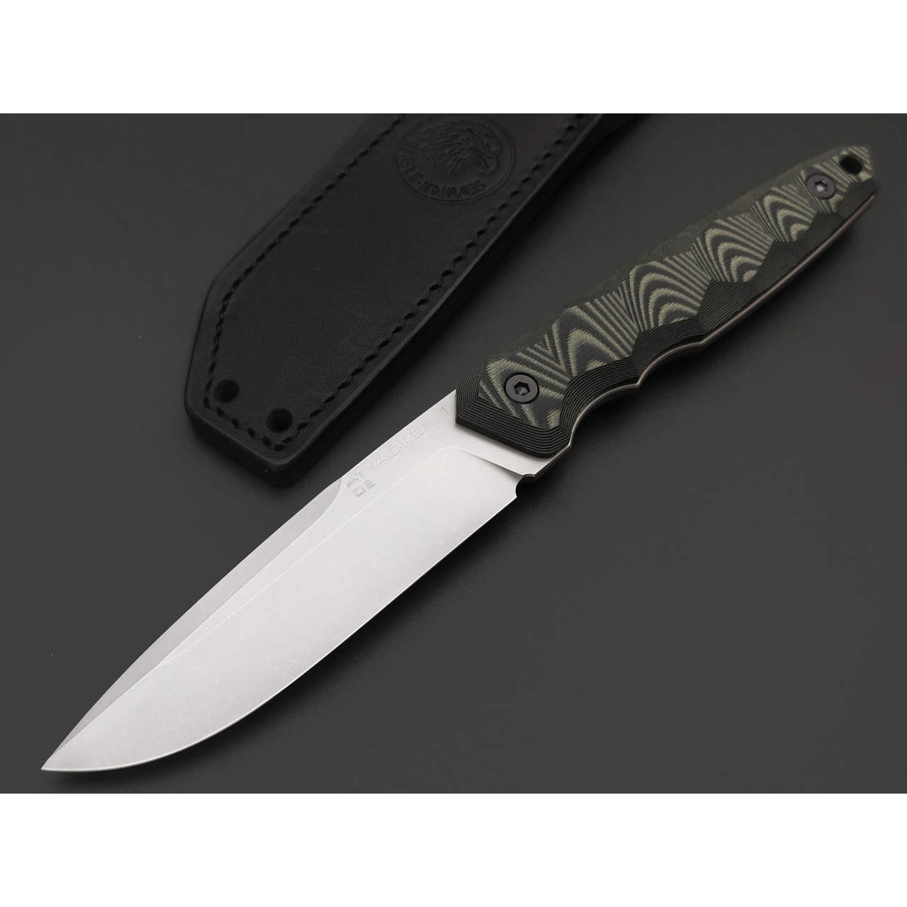 Eagle Knives нож Attacker 1 сталь D2 стоунвош, рукоять G10 чёрный с зелёным