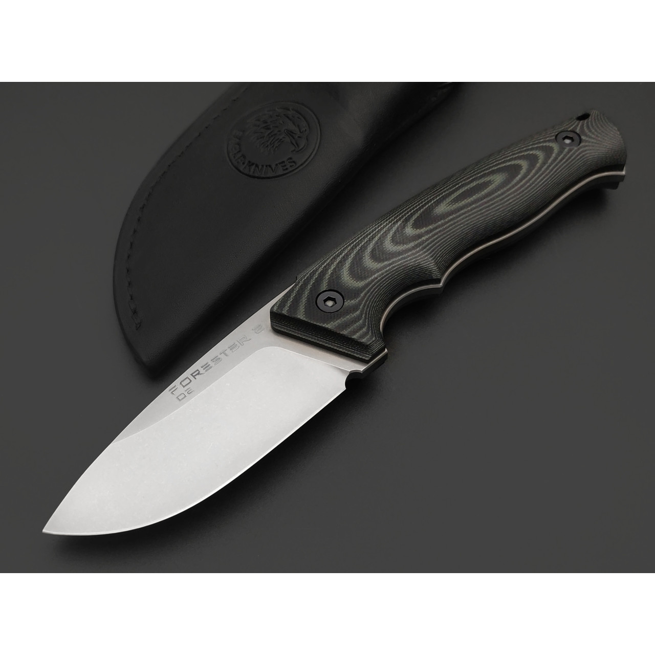 Eagle Knives нож Forester 2 сталь D2 стоунвош, рукоять G10 чёрный с зелёным