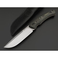 Eagle Knives нож Fisher 1 сталь D2 стоунвош, рукоять G10 чёрный с зелёным Eagle Knives нож Fisher 1 сталь D2 стоунвош, рукоять G10 чёрный с зелёным