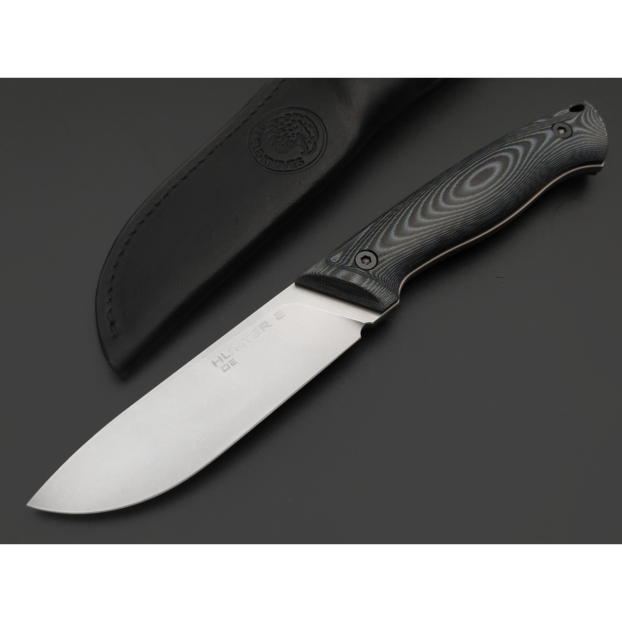 Eagle Knives нож Hunter 2 сталь D2 стоунвош, рукоять G10 чёрный с серым