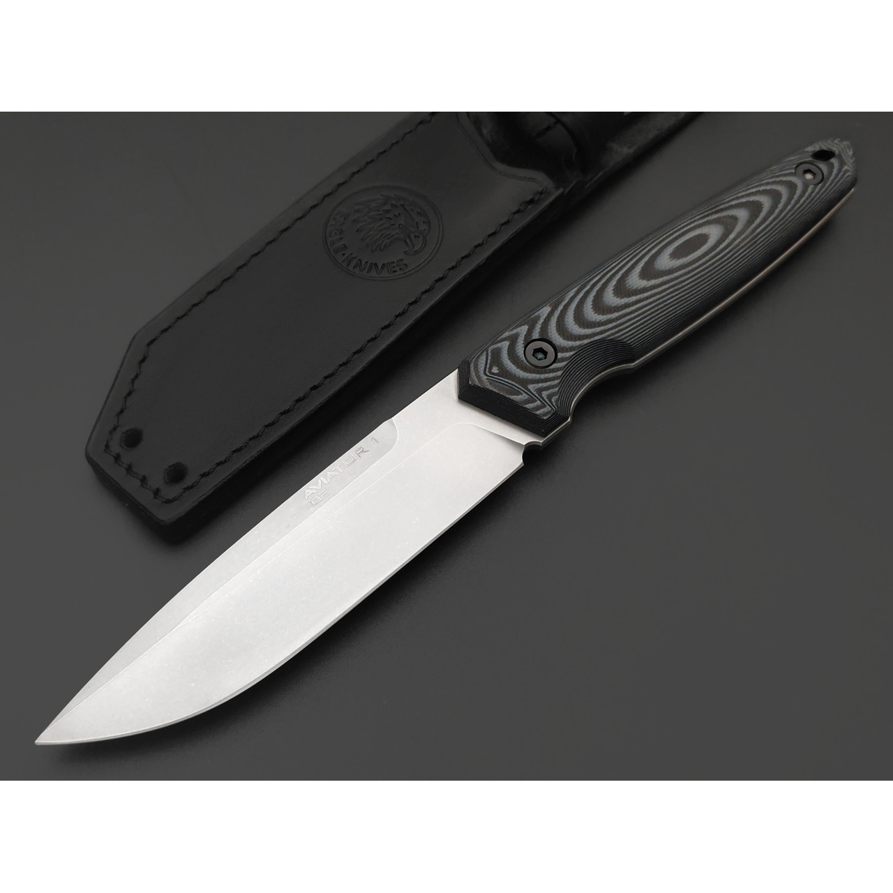 Eagle Knives нож Aviator 1 сталь D2 стоунвош, рукоять G10 чёрный с серым