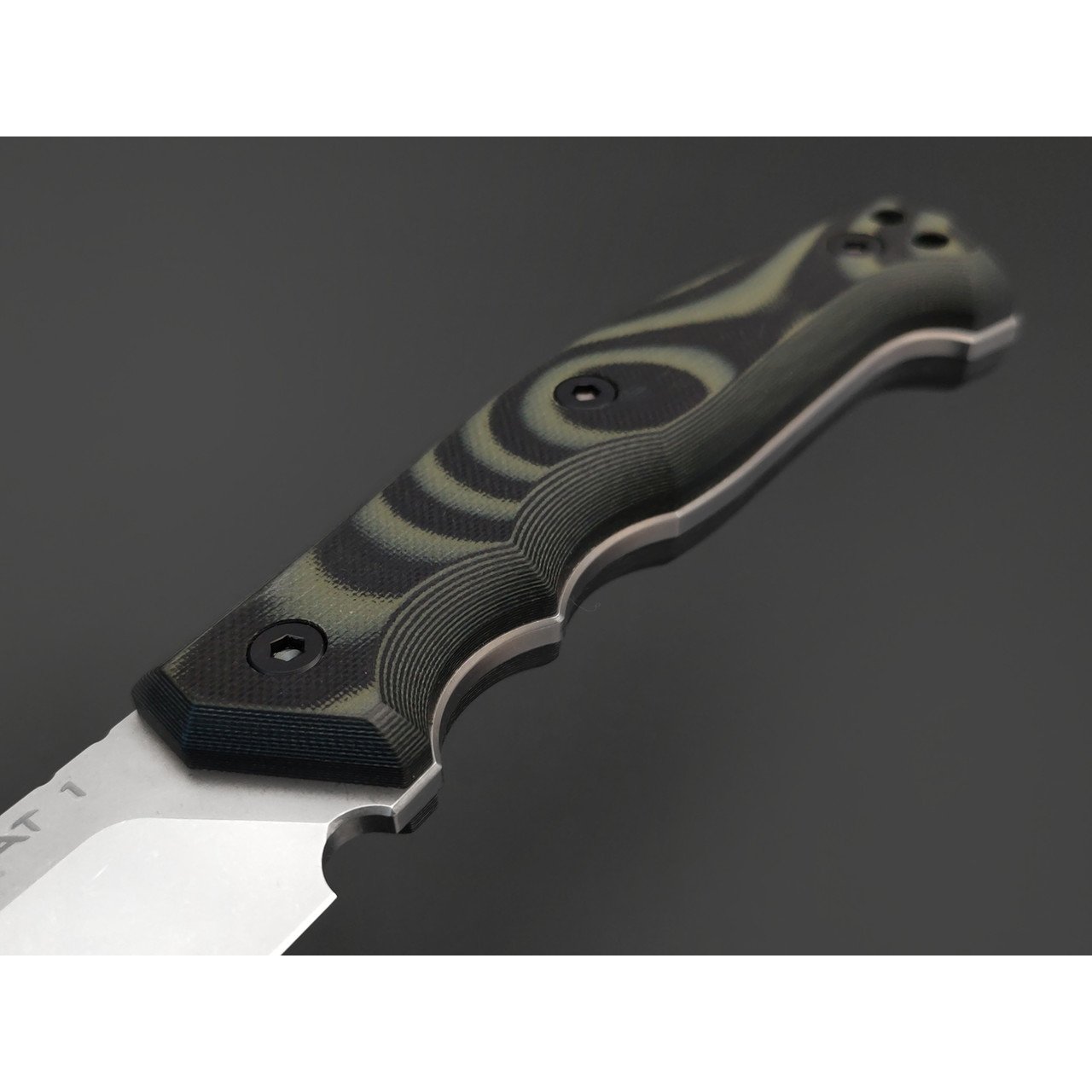 Eagle Knives нож Combat 1 сталь D2 стоунвош, рукоять G10 чёрный с зелёным