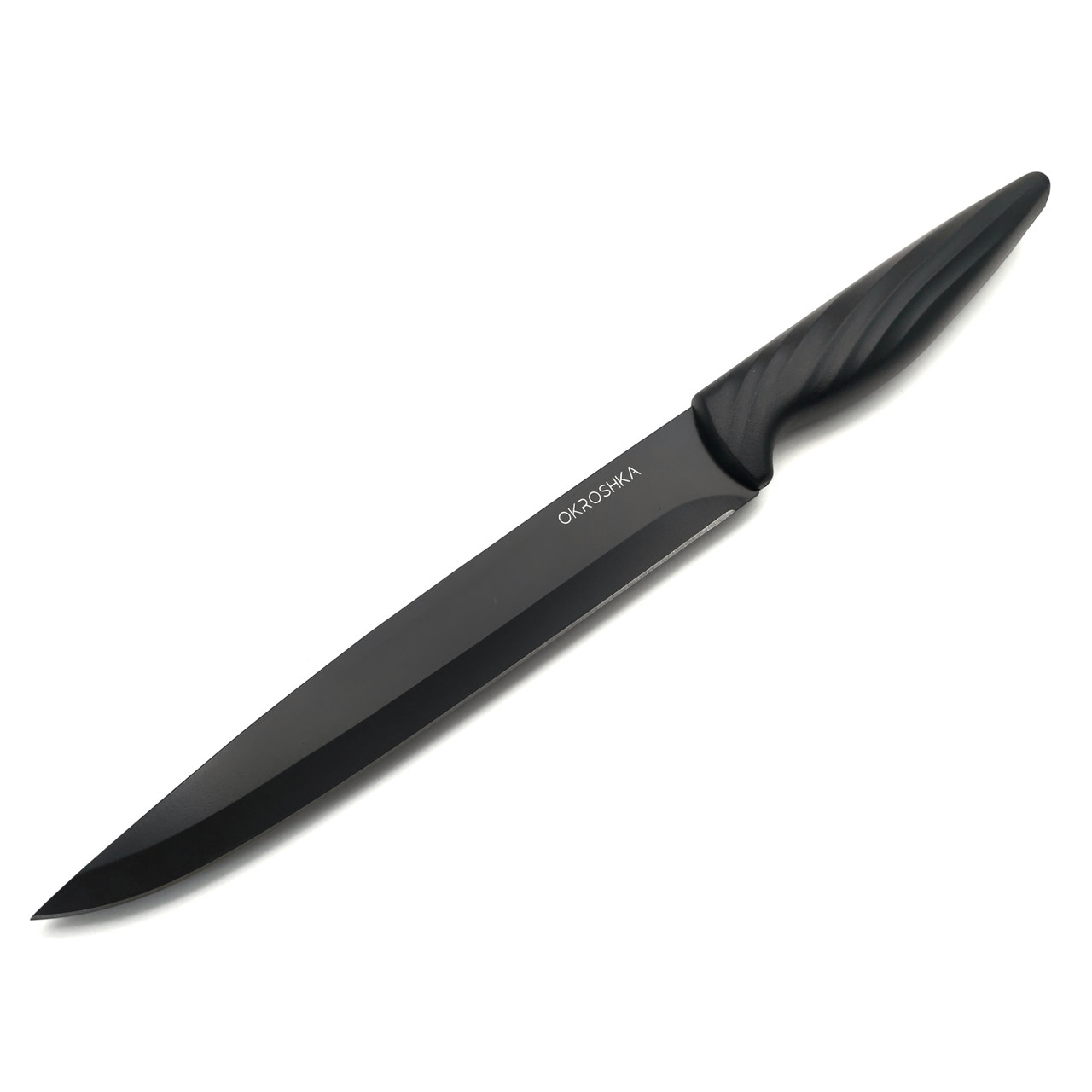 Okroshka филейный нож Crouton OK912P-B-FL сталь 5Cr15MoV, чёрное покрытие, рукоять Полимер