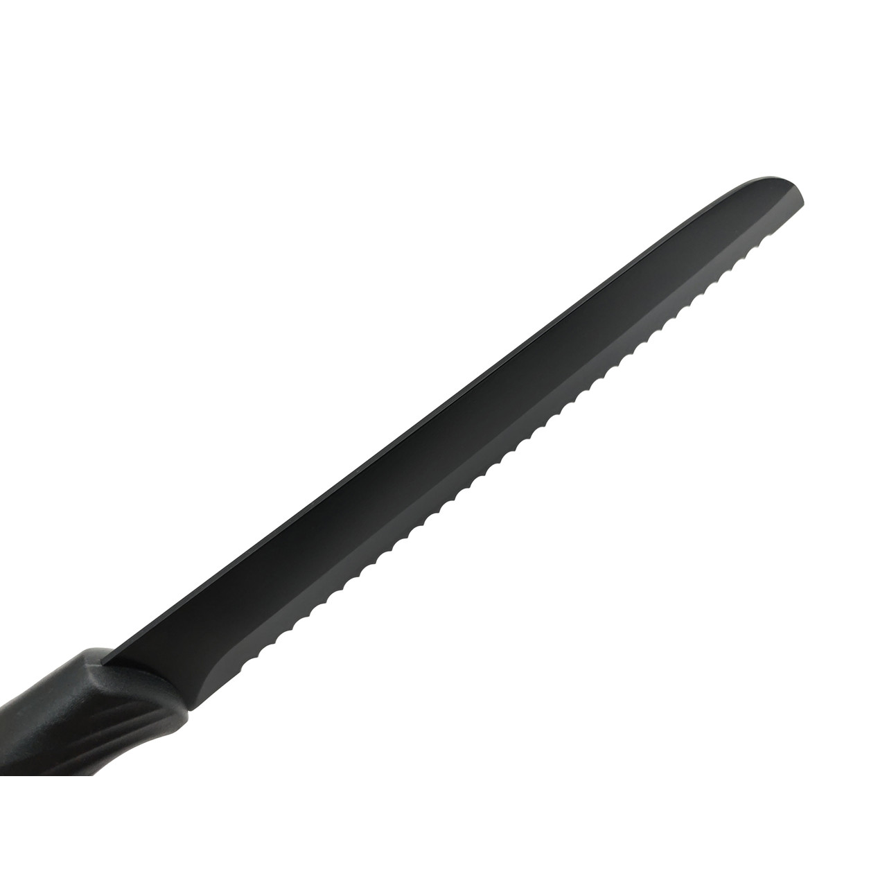 Okroshka хлебный нож Crouton OK912P-B-BR сталь 5Cr15MoV, чёрное покрытие, рукоять Полимер
