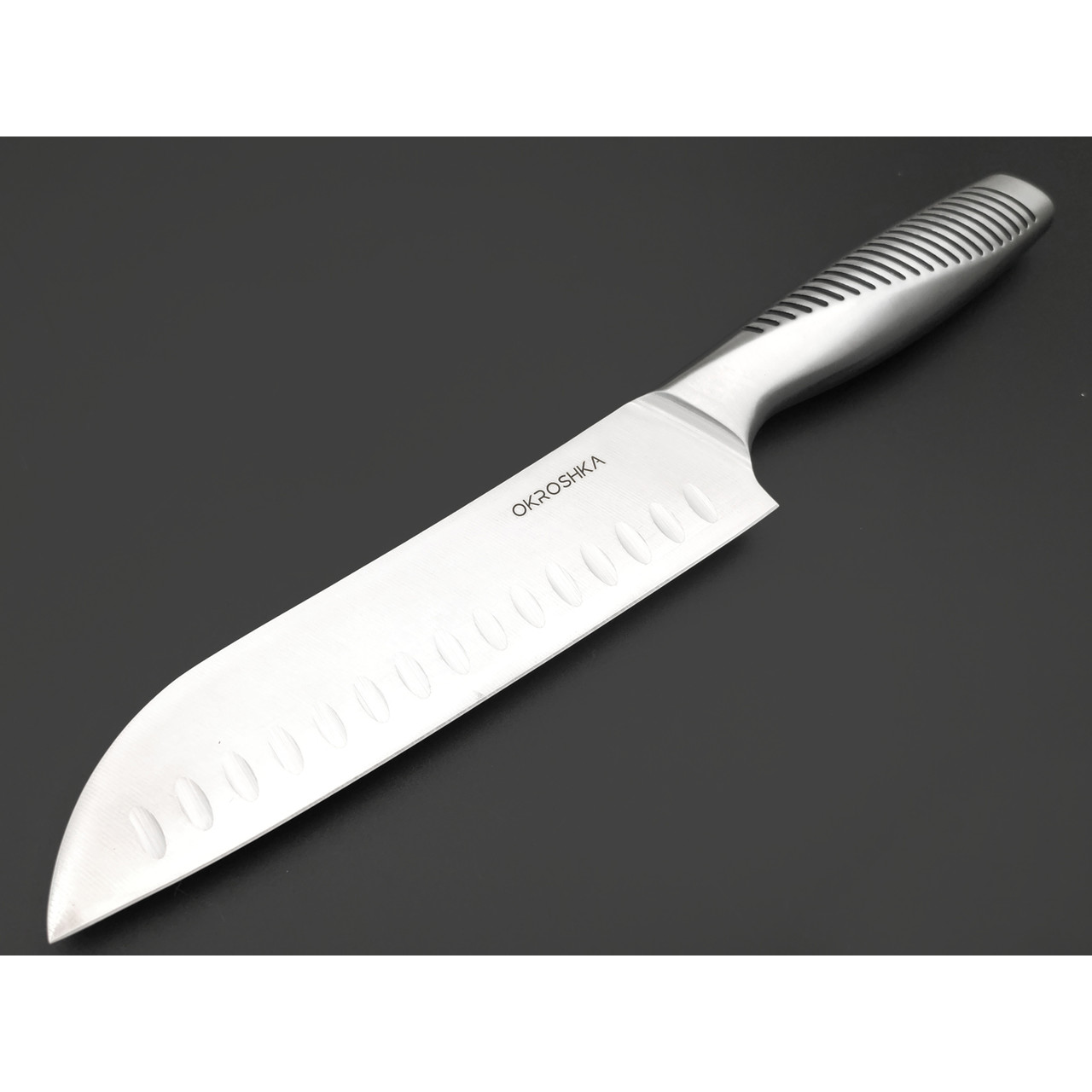 Okroshka сантоку нож Wasabi OK212S-SN сталь 5Cr15MoV, рукоять Сталь 430