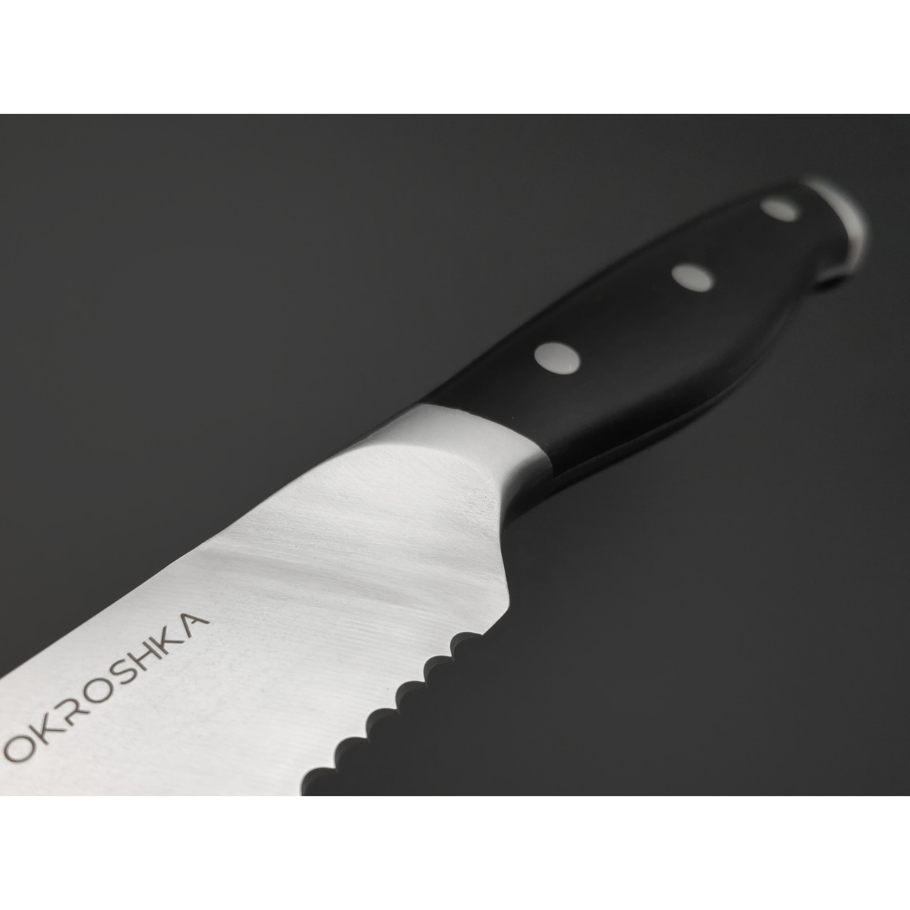 Okroshka хлебный нож Tartar OK913SP-BR сталь 5Cr15MoV, рукоять Сталь, ABS