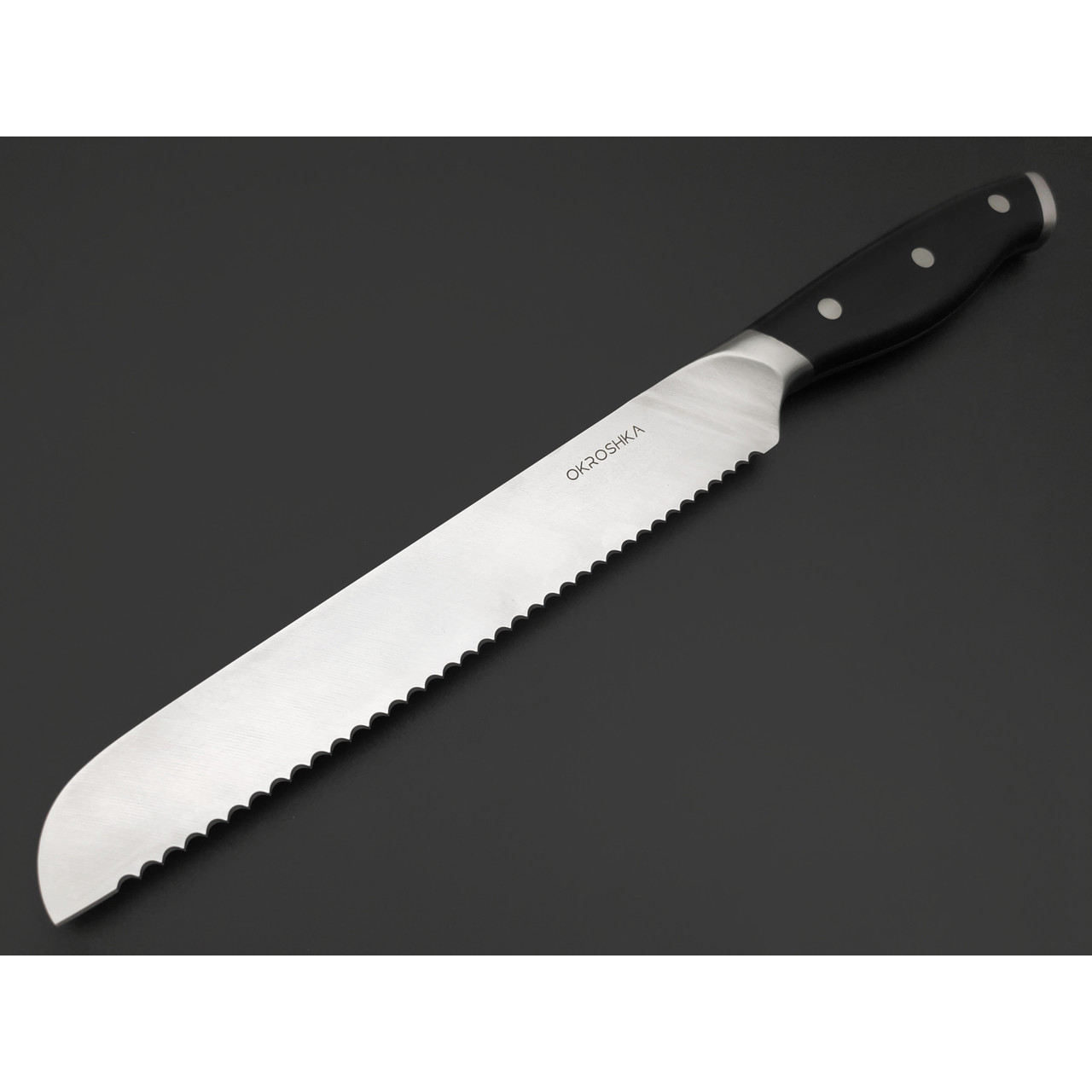 Okroshka хлебный нож Tartar OK913SP-BR сталь 5Cr15MoV, рукоять Сталь, ABS