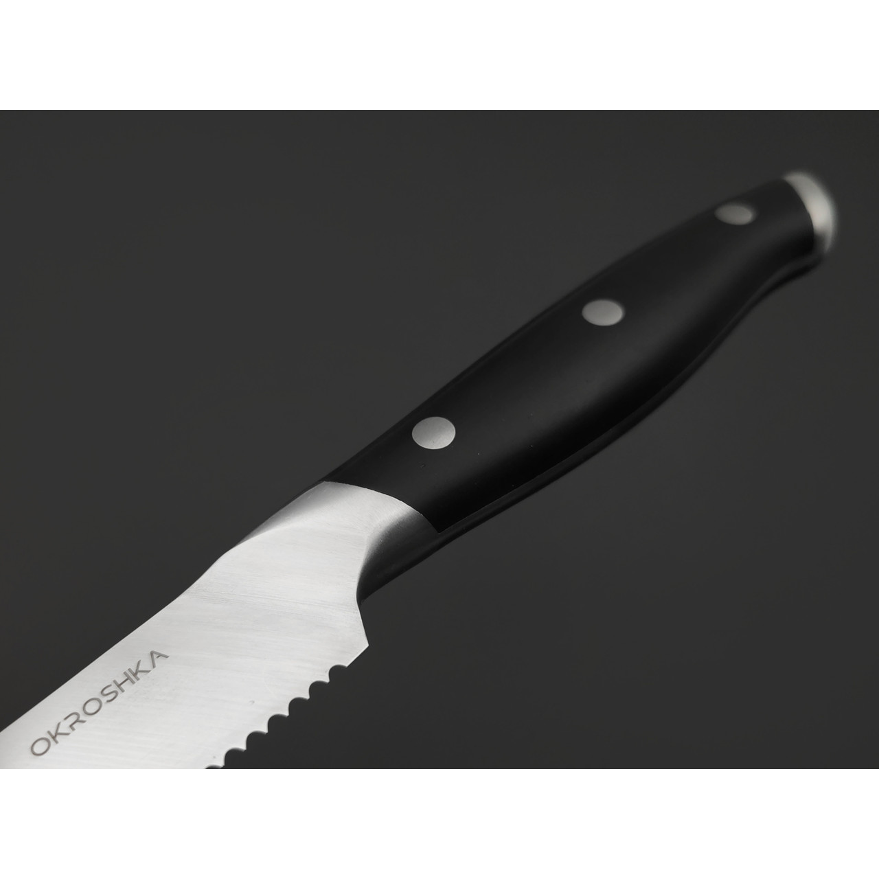 Okroshka нож для стейка Tartar OK913SP-ST сталь 5Cr15MoV, рукоять Сталь, ABS