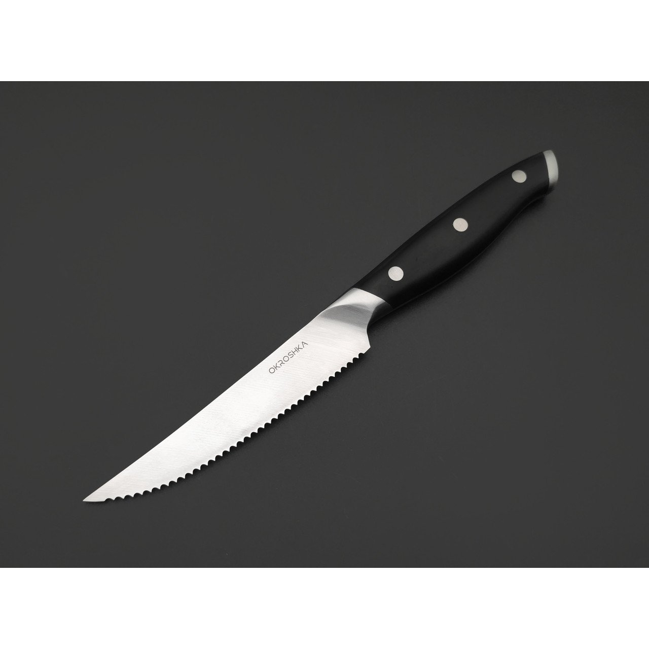 Okroshka нож для стейка Tartar OK913SP-ST сталь 5Cr15MoV, рукоять Сталь, ABS
