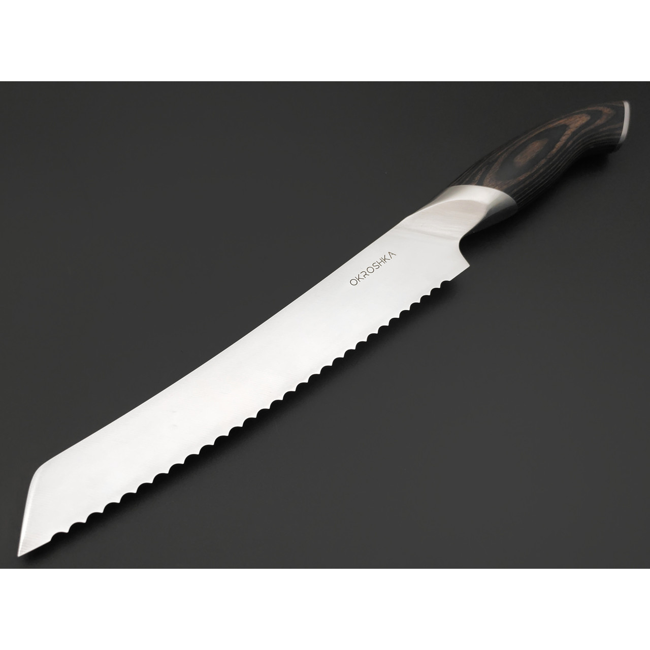 Okroshka хлебный нож Truffle OK120PW-BR сталь 9Cr18MoV, рукоять Паккавуд