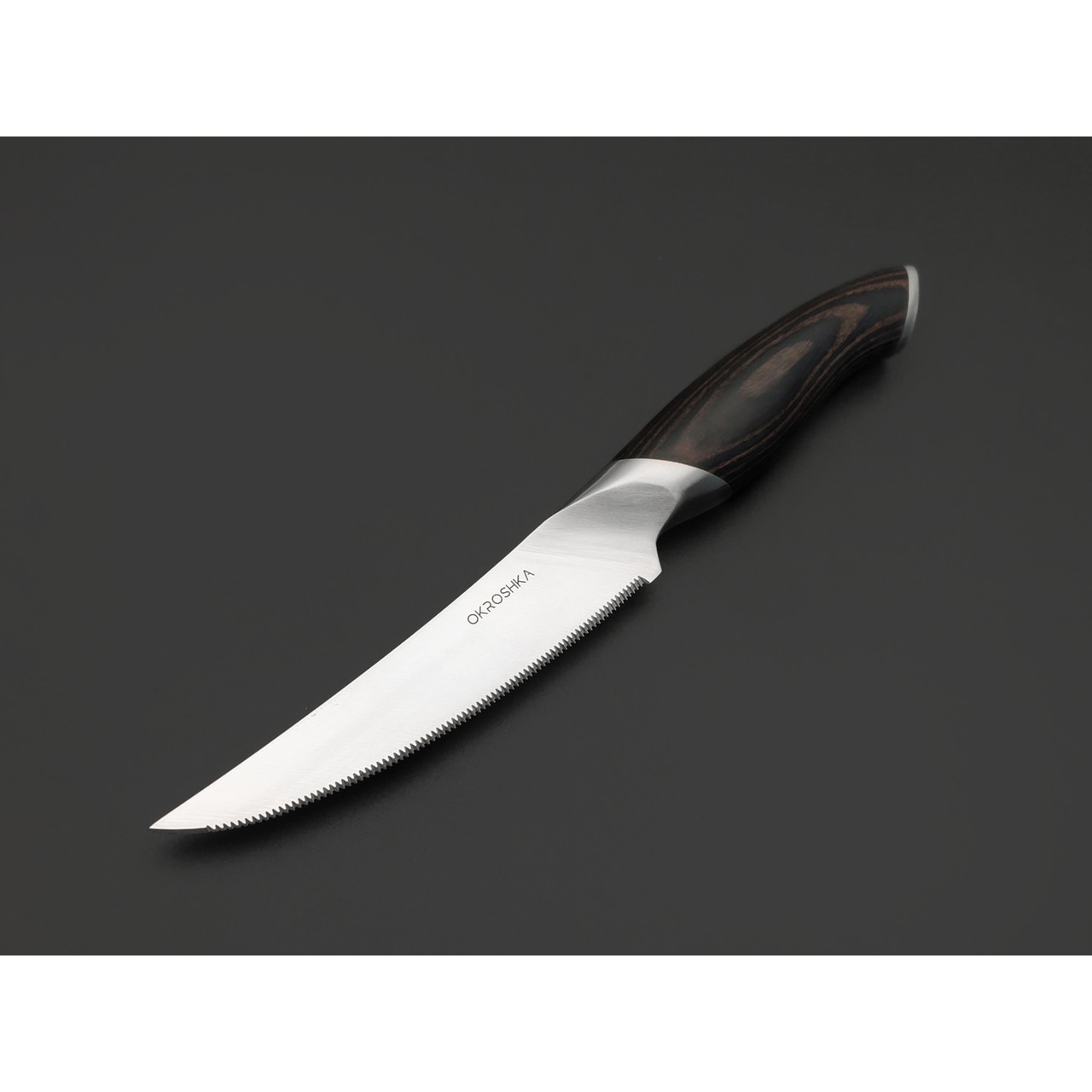 Okroshka нож для стейка Truffle OK120PW-ST сталь 9Cr18MoV, рукоять Паккавуд