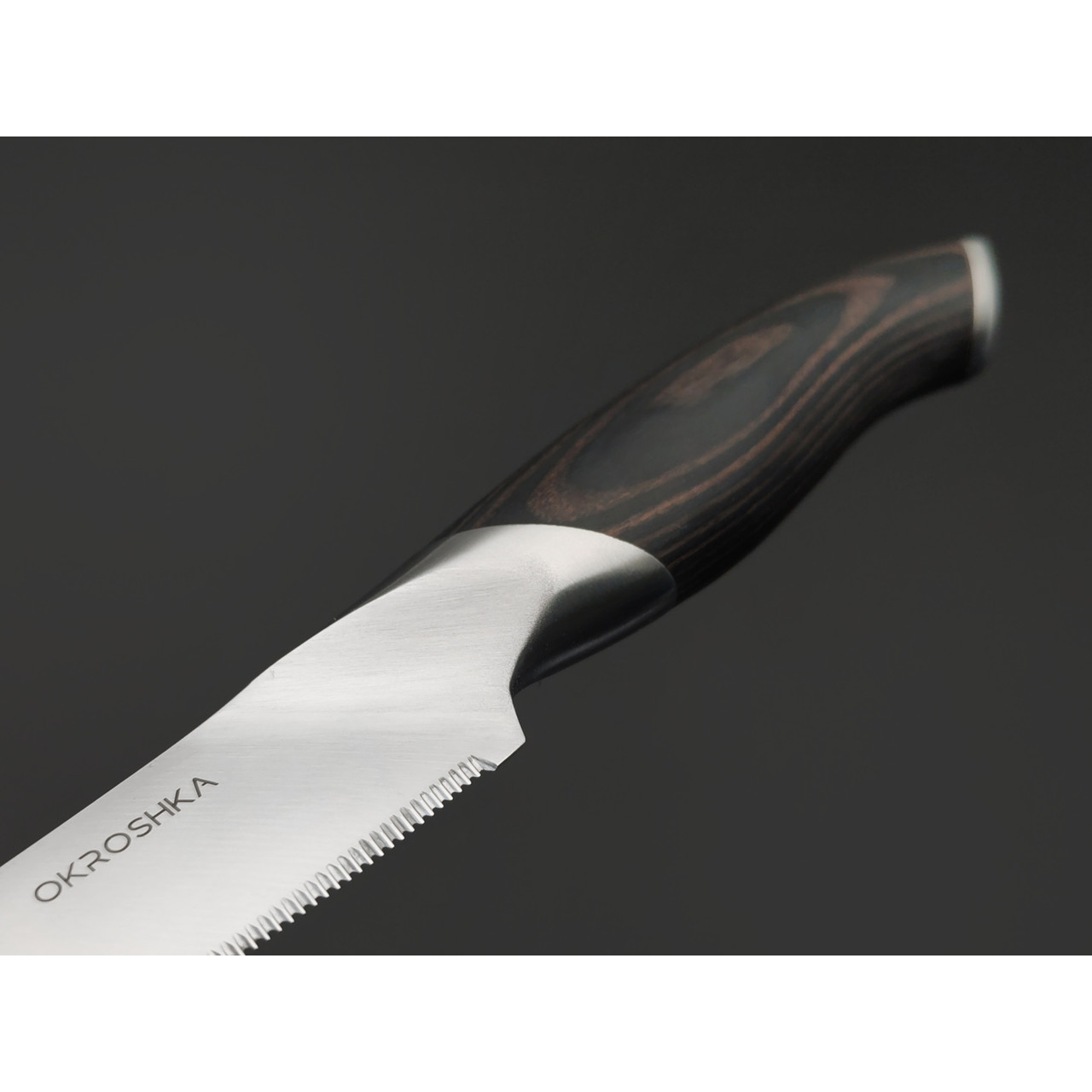 Okroshka нож для стейка Truffle OK120PW-ST сталь 9Cr18MoV, рукоять Паккавуд