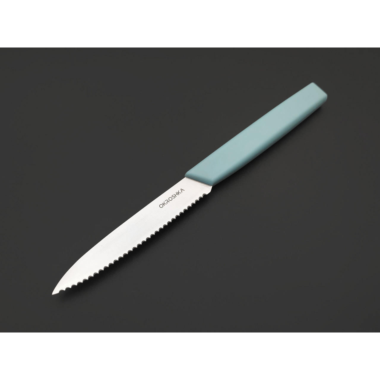 Okroshka нож для фруктов и овощей Salad OK225P-BL-FRS сталь 5Cr15MoV, рукоять Полимер голубой