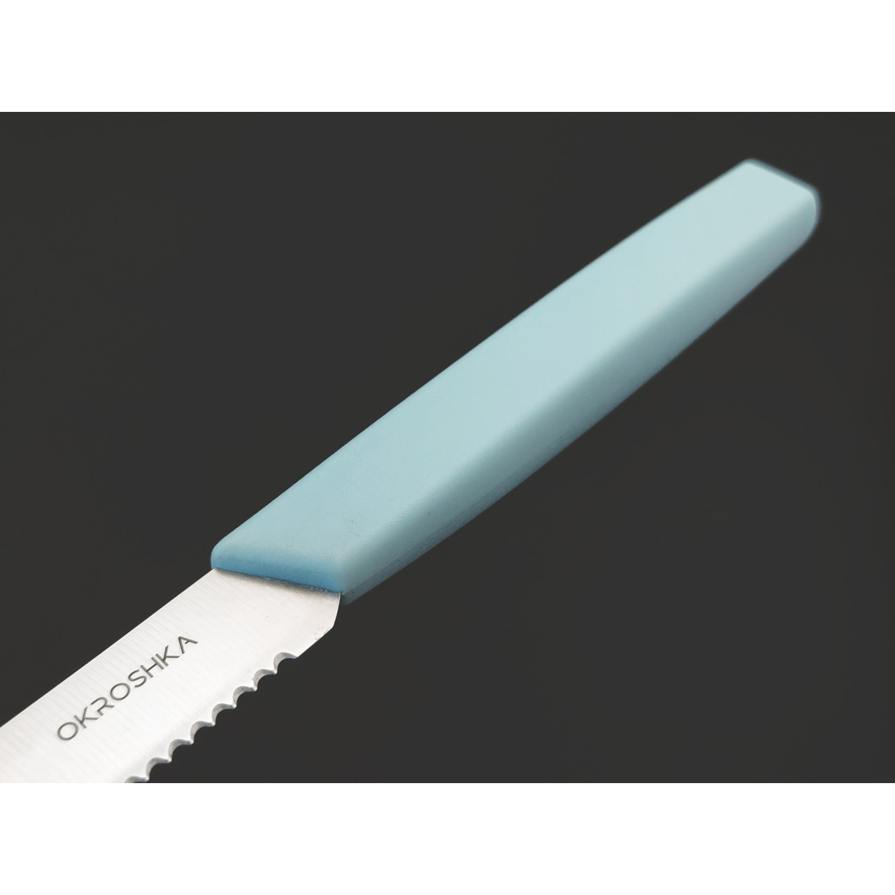 Okroshka нож столовый Salad OK225P-BL-CTS сталь 5Cr15MoV, рукоять Полимер голубой
